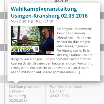 Usingen wählt. Steffen Wernard Bürgermeister Wahlkampf Termin in Kransberg