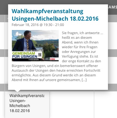 Usingen wählt – Bürgermeister Steffen Wernard Wahlkampfveranstaltung in Michelbach