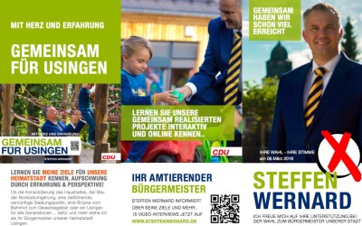 Usingen wählt Steffen Wernard – Bürgermeister Wahlflyer 2016